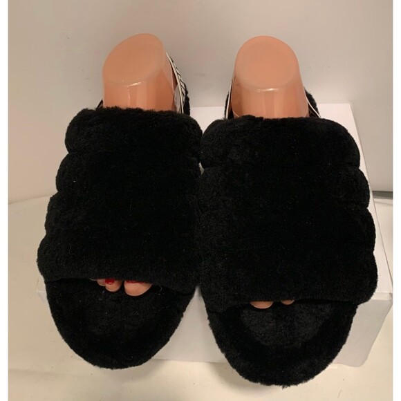 UGG Australia Fluff Yeah Women's Slide Sandal Size US 8 Black - Picture 2 of 8